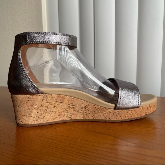 ABEO Cecile Metatarsal Leather Wedge Sandals Silver Size 9 - Picture 5 of 15